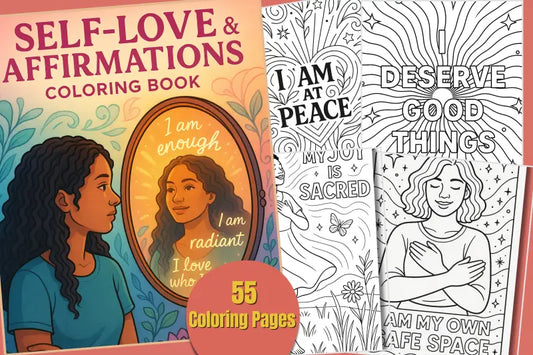 Self Love Affirmations Therapeutic Coloring Book