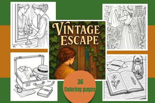 Vintage Escape - A Vintage Victorian Escape for Adult Colorists